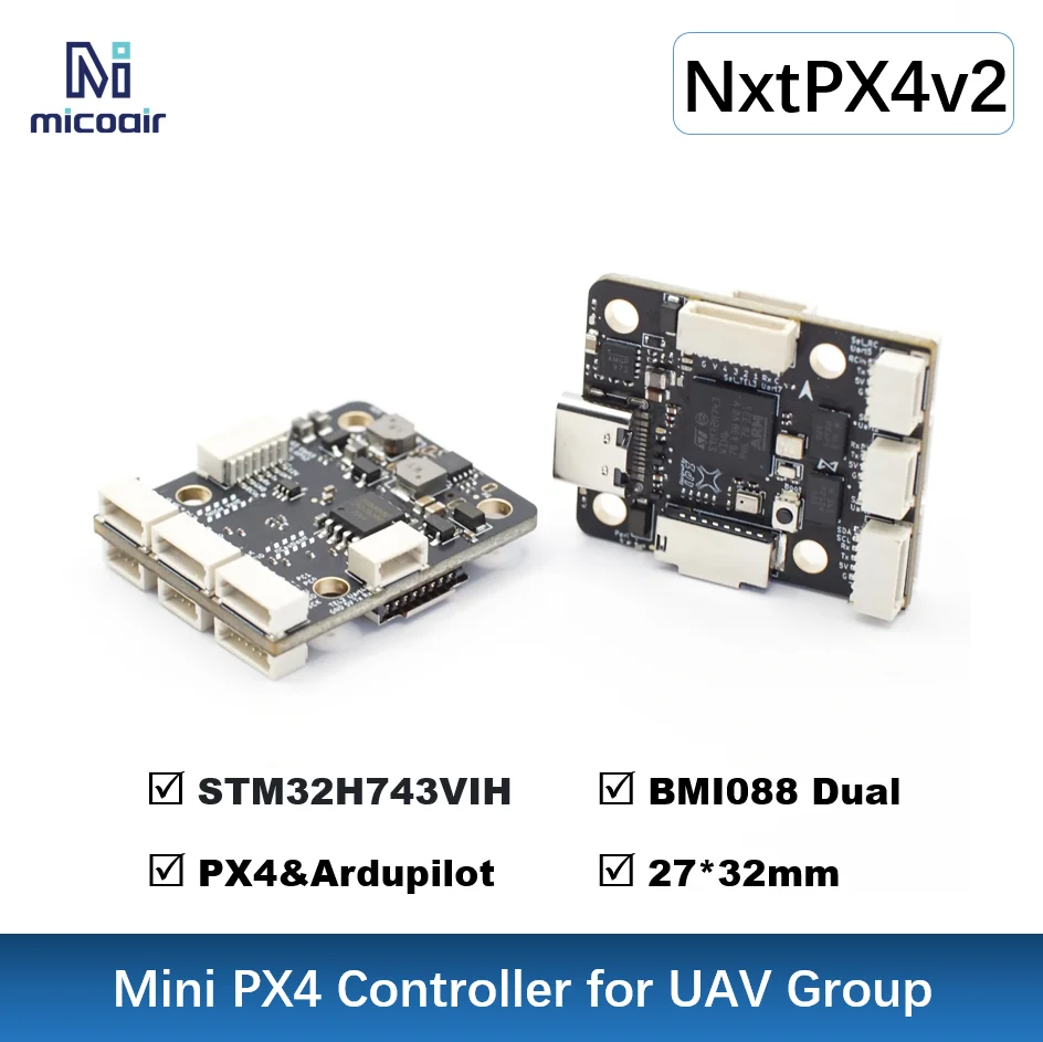 NxtPX4v2 Flight Controller Small Size H743&BMI088 Support PX4/Ardupilot