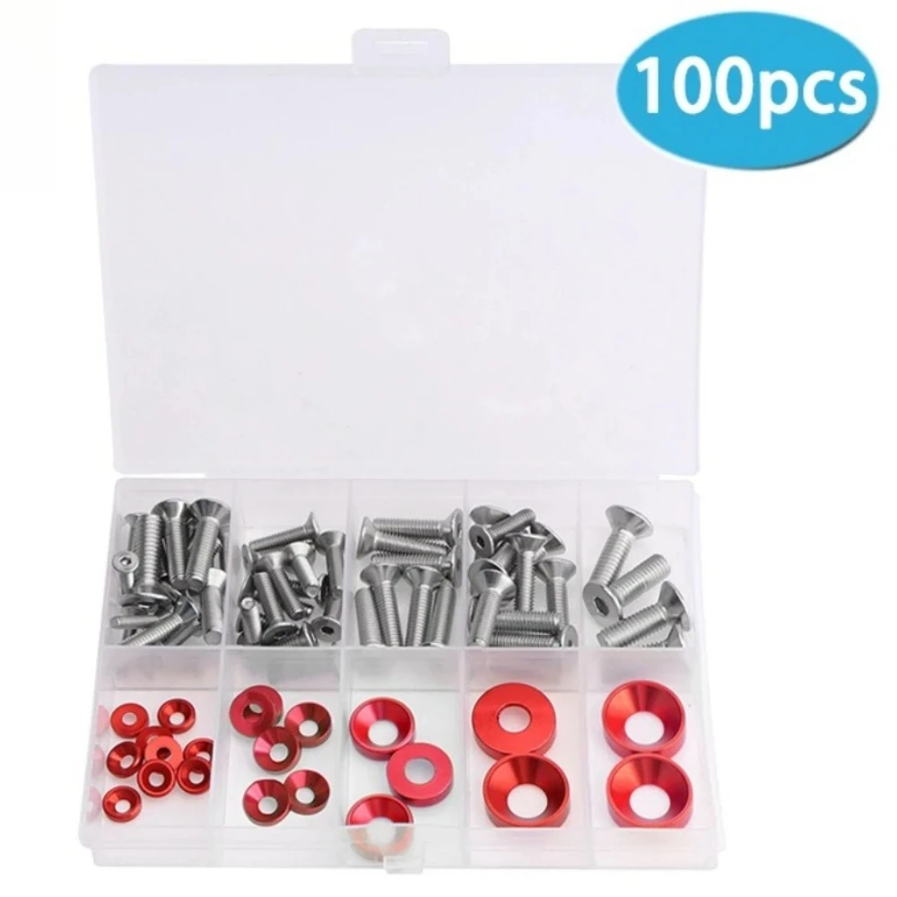 

Concave Hole Fish-eye Gasket M2 M3 M4 M5 M6 304 Countersunk Hexagonal Bolts for Motorcycle Fairing Bolts Screws Nut Complete Kit