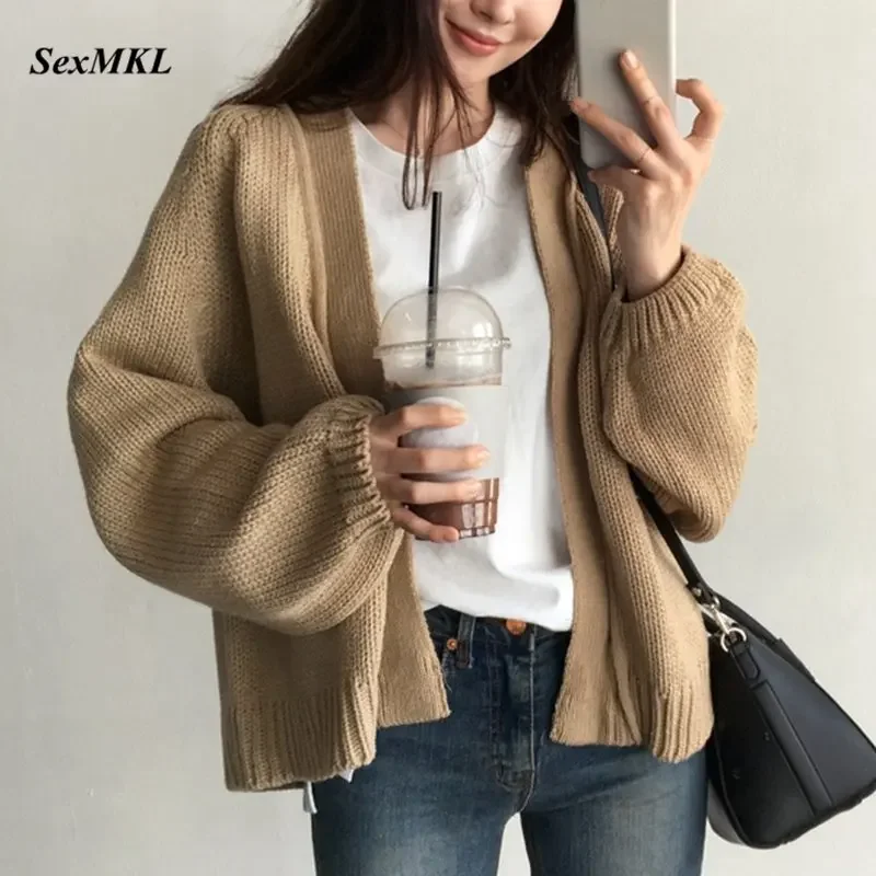 

Knitted Sweater Cardigan Women 2023 Korean Style Autumn Pull Femme Long Sleeve Knitwear Winter Women's Casual Sweater Cardigan