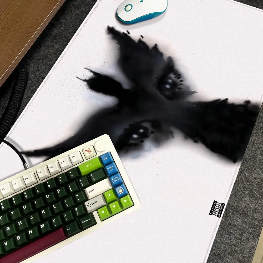 لوحة ماوس Grit & Grace R-Rich Amiri Xxl كمبيوتر كبير الحجم لوحة مفاتيح ألعاب غير قابلة للانزلاق 90 × 40 سم تصميم فني HD Deskmat