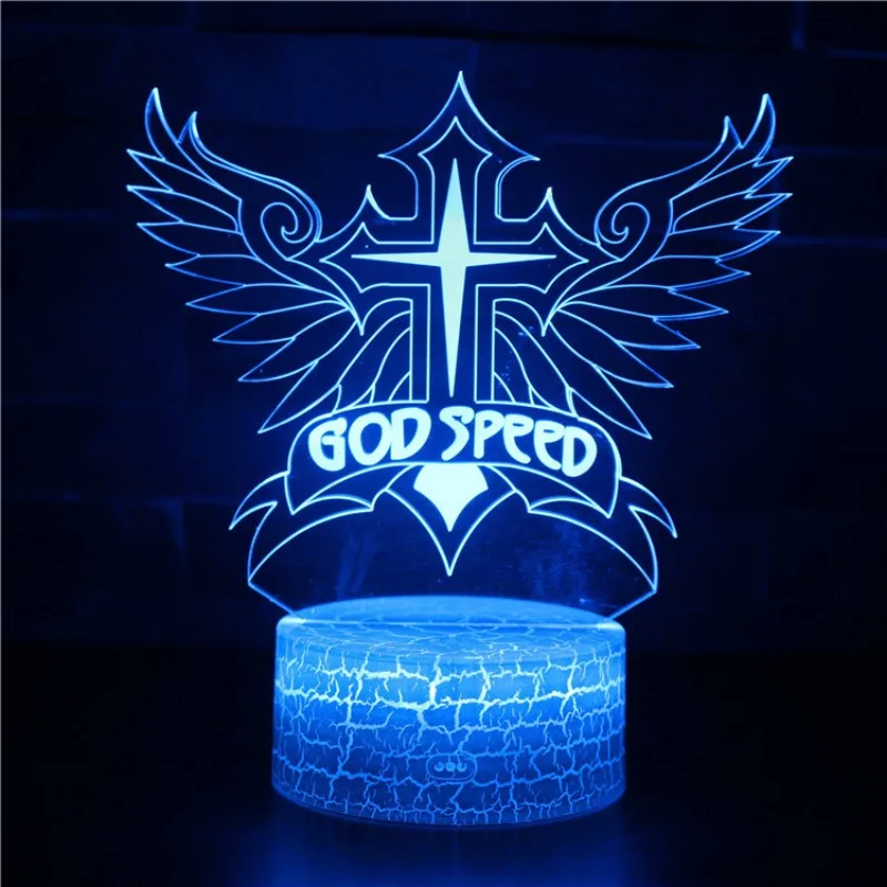 LED nightlight 16-ribbon remote control table lamp of the Virgin Mary of Jesus creative gifts 3d nightlight home furnishings