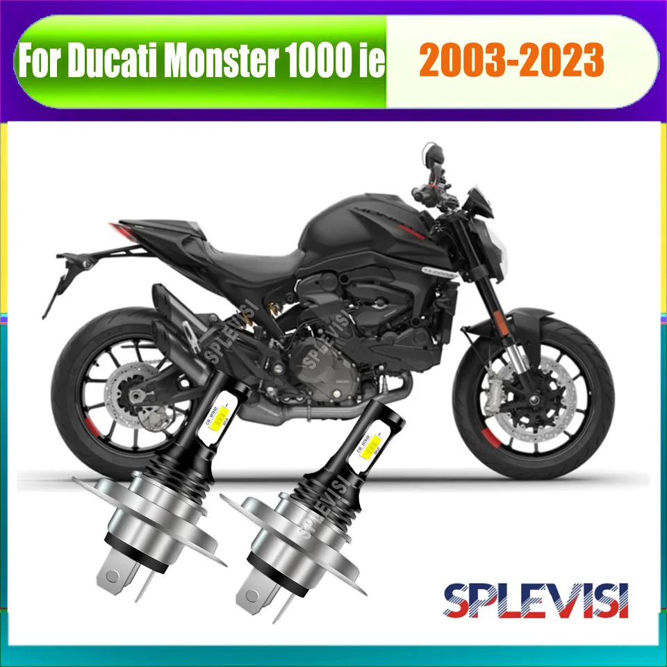 

2x H4 LED Whtie Headlight - long-lasting durability & a wide range For Ducati Monster 1000 ie 2003 2004 2005 2006 2007 2008-2023