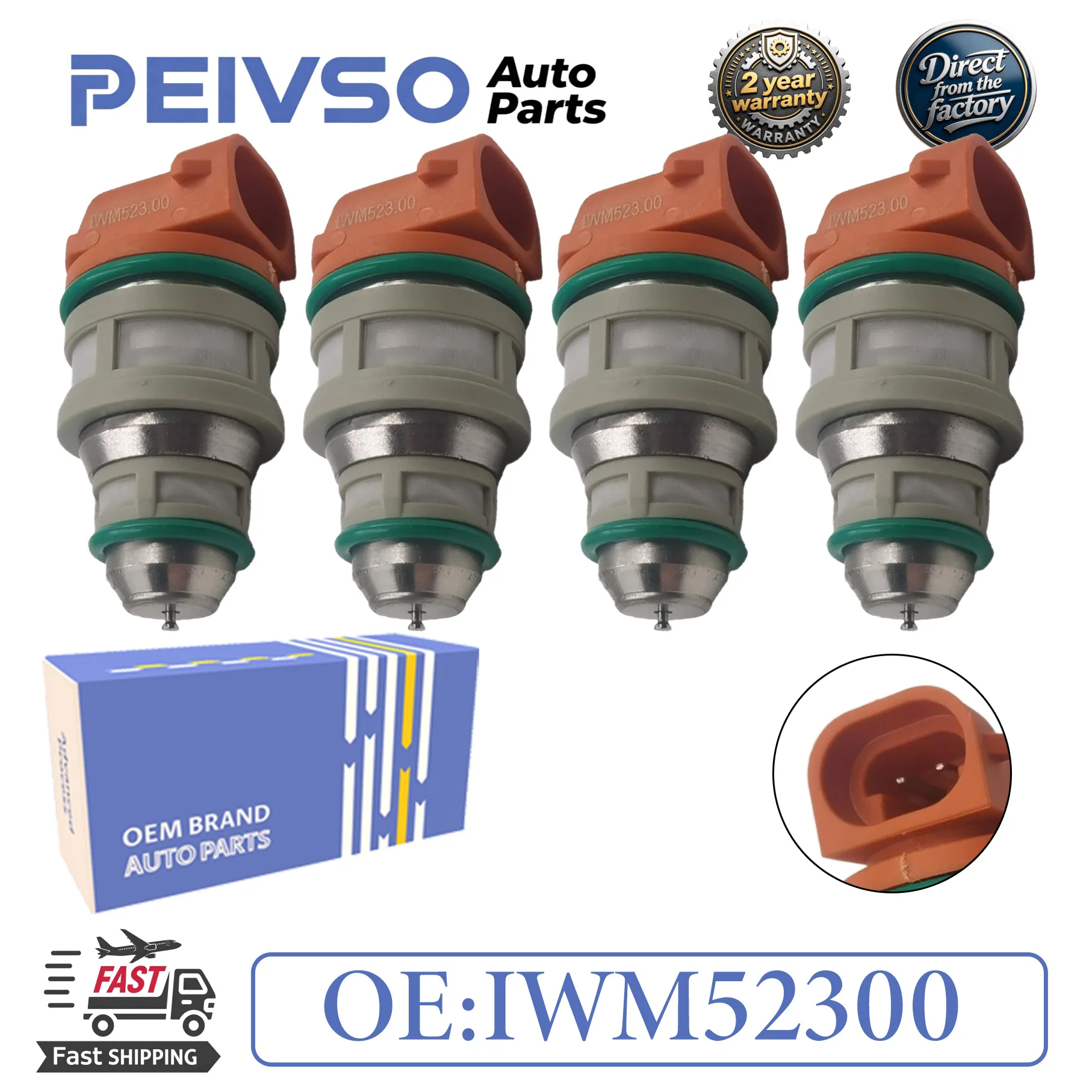 Топливные форсунки PEIVSO 1/4 шт. IWM52300 50100302 для FIAT UNO 1.0 SPI 1995-2001, VOLKSWAGEN GOL 1.0 SPI 1995-1996
