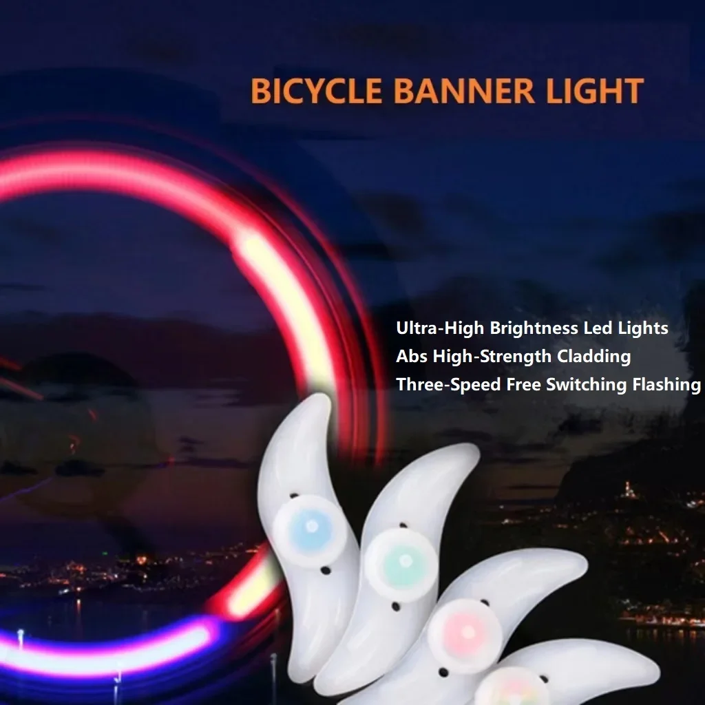 3 Lighting Mode LED Neon Bicycle Wheel Spoke Light Waterproof Color Bike Safety Warning Light Cycling Light Bicycle Accessories