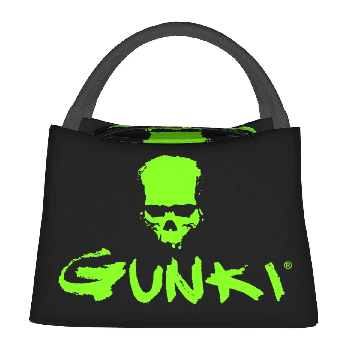 

Gunki Logo Angling Skull Fishing Gunki Insulated Lunch Bag for Women Kids Portable Food Boxes Thermal Lunch Box Tote