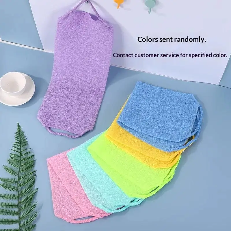 2pcs 2-Sided Shower Body Scrub Back Scrubber Skin Smoother Beauty Skin Bath Wash African Net Bath Body Exfoliating Long Net