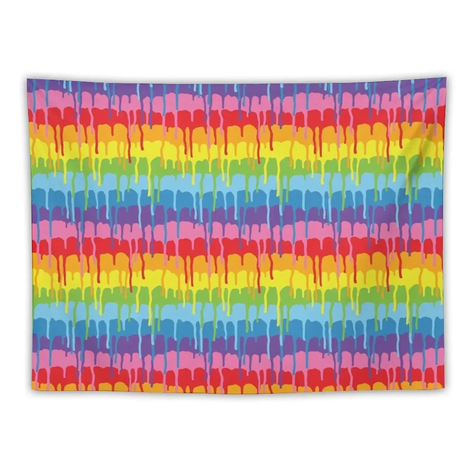 Rainbow lgbtq paint drips Tapestry Room Aesthetic Decor Decoration Bedroom Wall Mural Tapestry