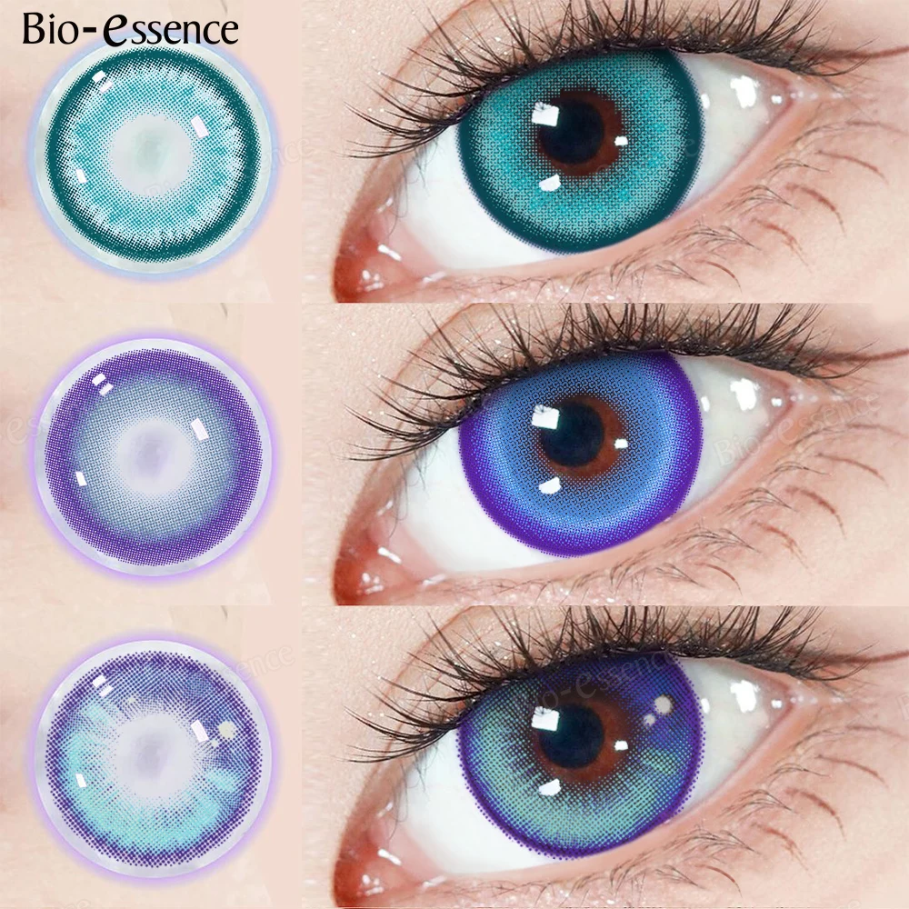 Lentes de Halloween bioesencia, lentes azules, lentes de contacto de colores Colorcon, lentes de Anime, accesorios de Anime, lentes de Cosplay al por mayor