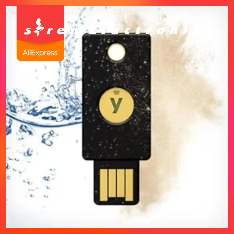 سلسلة مفاتيح الأمان NFC من Yubico Connect عبر USB-A أو NFC، معتمدة من FIDO IP68 Yubikey #1