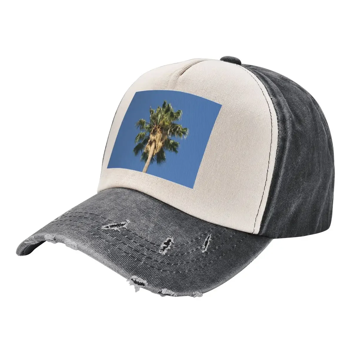 

Palm Tree & a Blue Sky Baseball Cap Hat Man Luxury Luxury Cap Rave hiking hat Golf Wear Men Women's