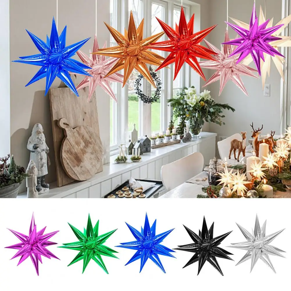 50Pcs 18-inch Cone Star Balloon Metallic Leakproof Baby Shower Birthday Wedding Party Decoration Aluminum Film Balloon Kit 풍선