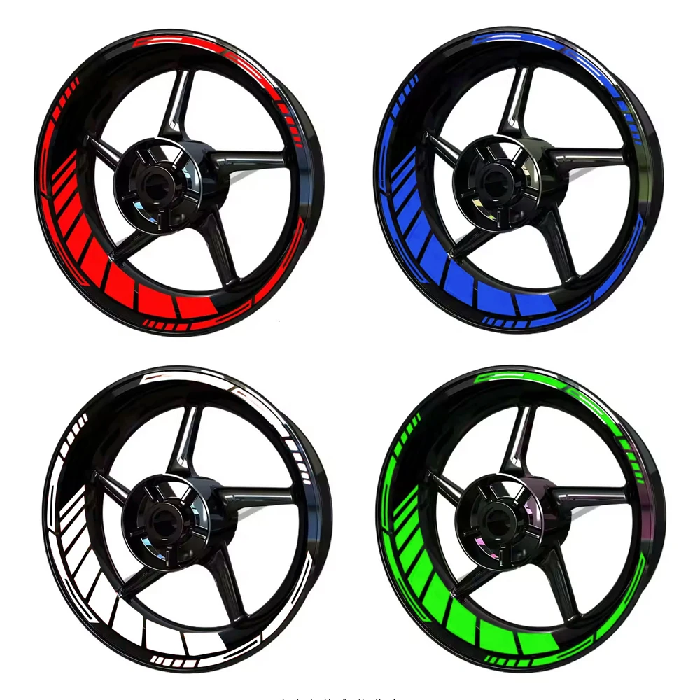 

18-21 Inchs Reflective Styling decals Motorcycle Wheel Stickers Hub Decal Rim Stripe For Honda Kawasaki Suzuki BMW Husqvarna