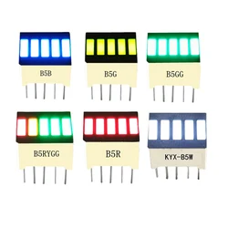 10PCS 5 Segment Bar Graph LED Display Module Ultra Bright Multi-color Red Green Blue Yellow White Colors Bar-Graph Module DIY