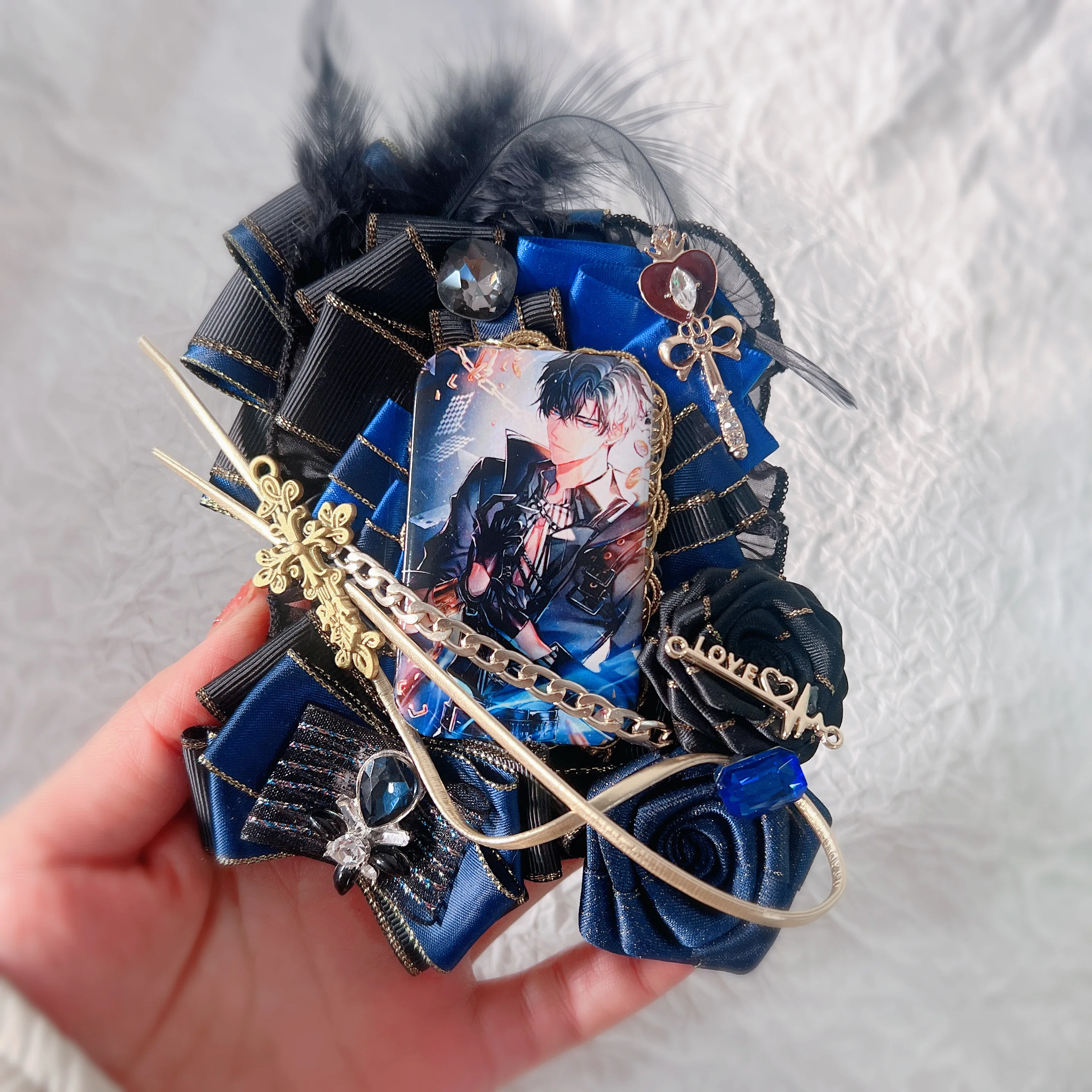 

7X4 Прямоугольный держатель для бейджа, роскошная лента, лента, квадратический элемент, сумки Ita, аксессуары для заполнения, базовый лоток для значка с розой ручной работы