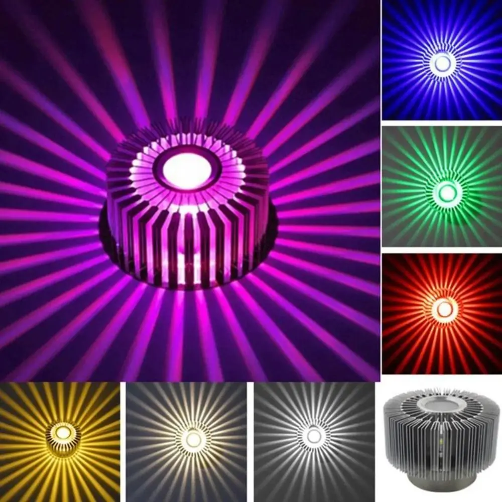 

Sunflower LED Ceiling Lights Aluminum 3W Wall Sconce Lamp Colorful Creative Effect Lamp Bedroom Loft Sconce Light