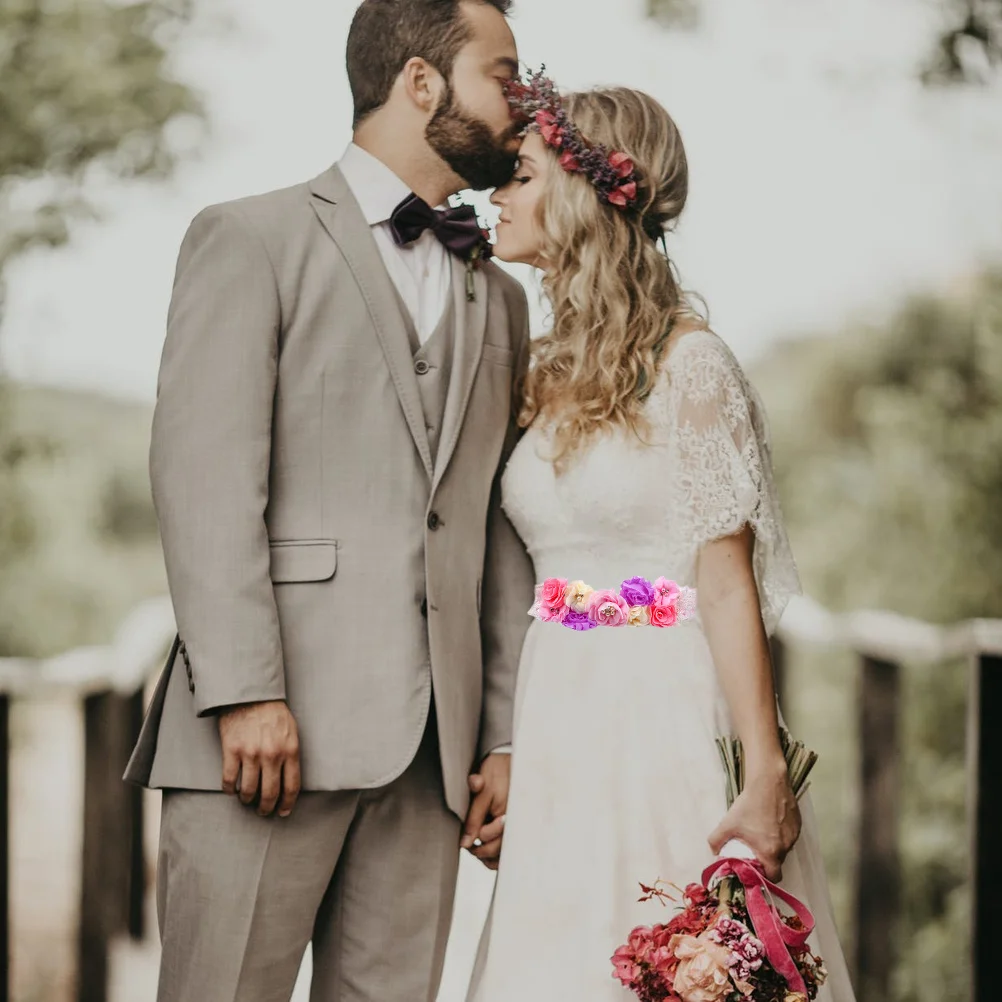 حزام خصر على شكل زهرة لؤلؤية لفستان الزفاف، حزام خصر مزخرف بالزهور، إكسسوار مثالي لحفلات وصيفة العروس