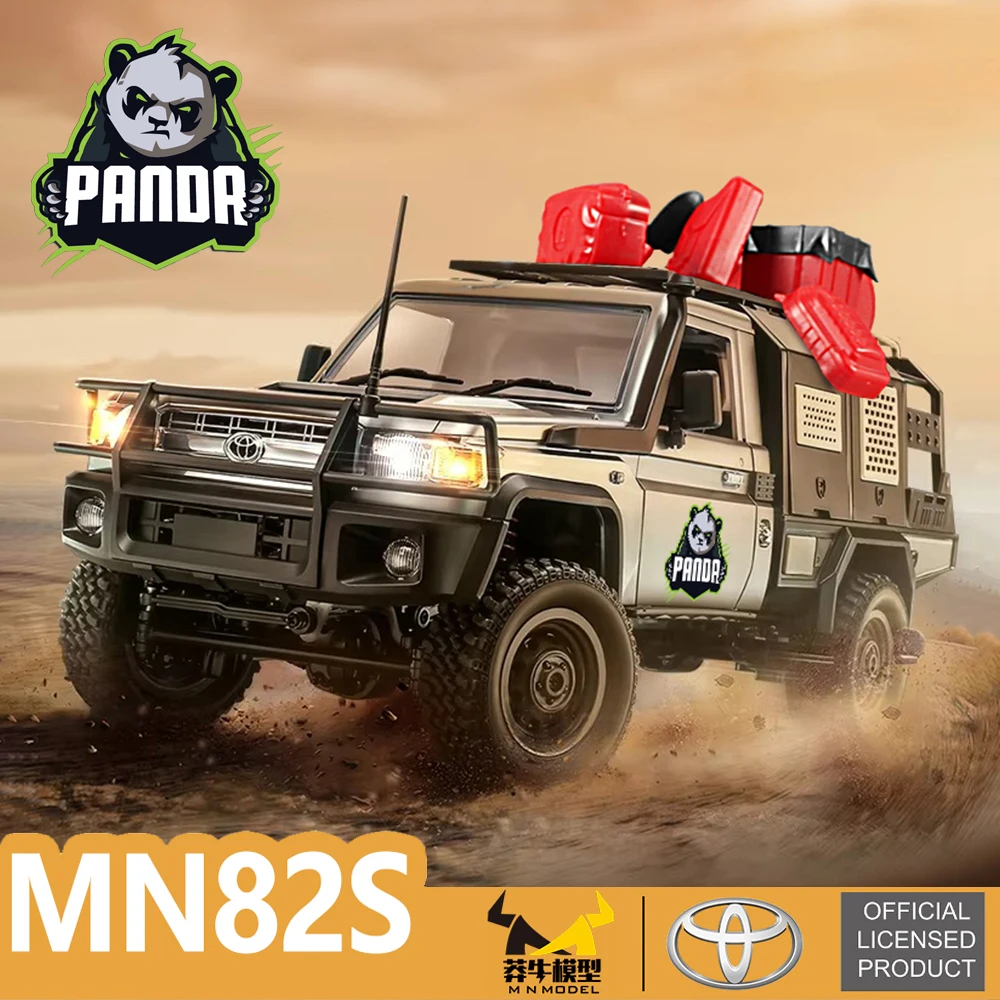 

MN82S Panda Edition LC79 1/12 4WD RC Автомобиль-пикап с грузовым коробкой Полномасштабный пульт дистанционного управления Внедорожный альпинистский короткий грузовик Игрушка