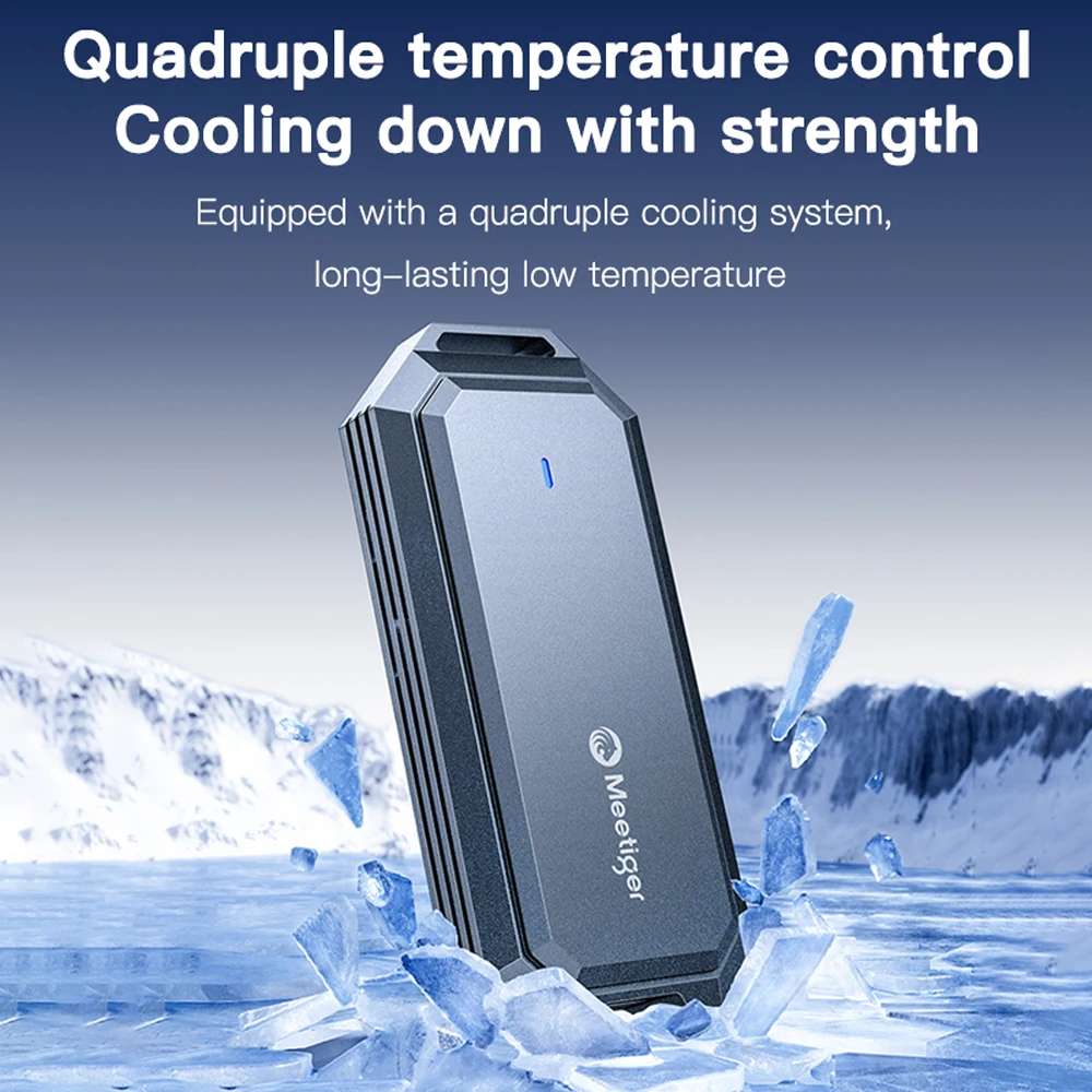 Meetiger Thunderbolt USB4 M.2 SSD Case 40Gbps SSD Adaptador de alumínio M.2 NVMe Case compatível com USB4.0 Type-C Hard Disk Case