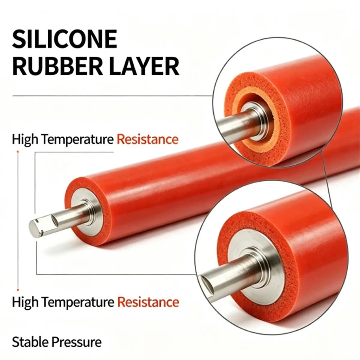 2 Pack FK1150 FK-1150 Lower Fuser Pressure Roller for P2040 P2235 M2040 M2135 M2540 M2635 M2640 M2735