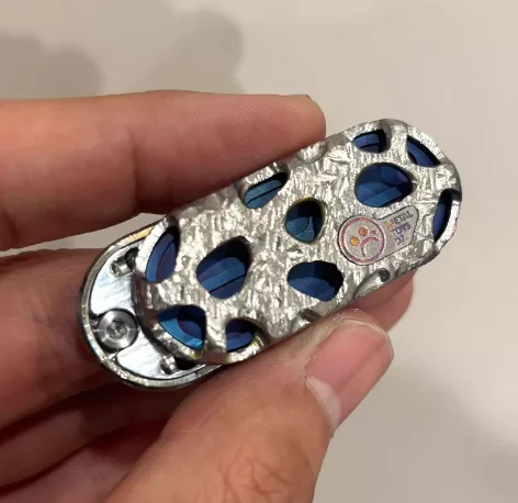 Titanium hollow topb push card hollow stone pattern edc decompression toy