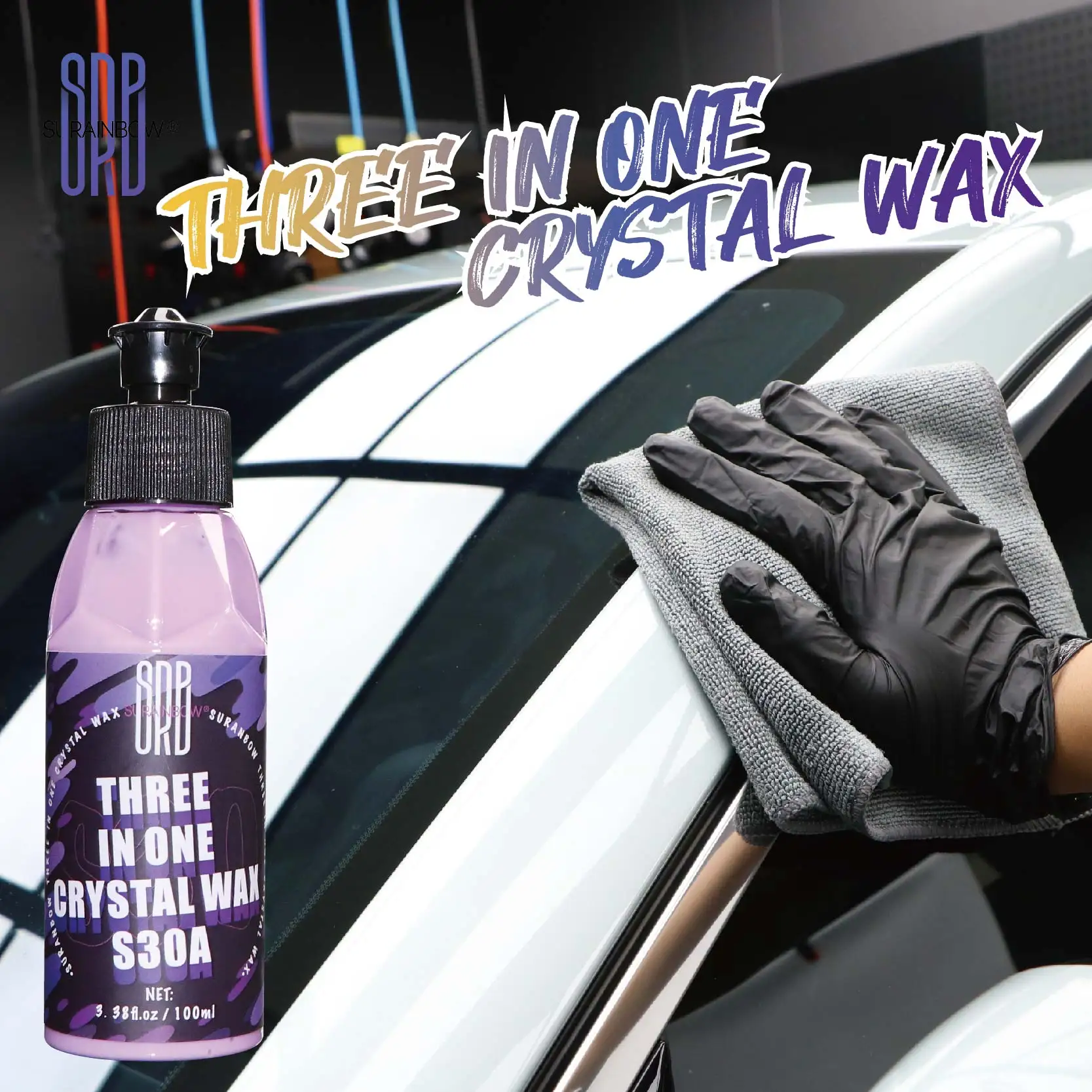 

Intense Gloss Sio2 Ceramic Coating Hyperwax, Hyper Gloss Shine, Safe for Cars, Trucks, SUVs, Motorcycles, RVs & More, 3.38 fl oz