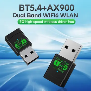 Nové vylepšení Mini USB bezdrátový Bluetooth 5.4 vysílač/přijímač adaptér WiFi 6 Dongle 900Mbps duální pásmo pro PC notebook Win10/11 8 nejlepší prodej Bluetooth WiFi převodník - №3
