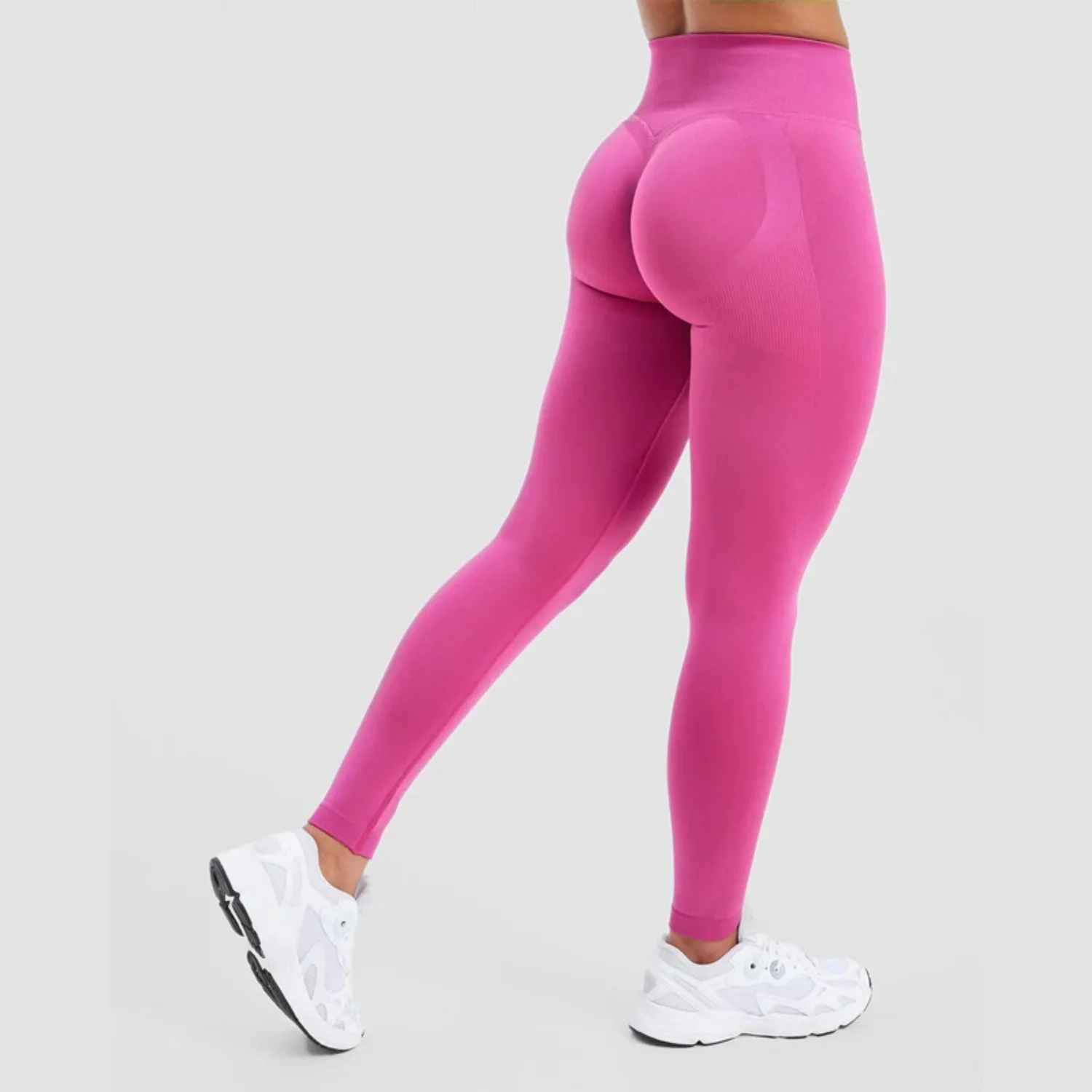 

Seamless Women's Sports Pants Gym Solid Color High Waist Peach Buttocks Tight Fitting Breathable Yoga Pants Sports Leggings
