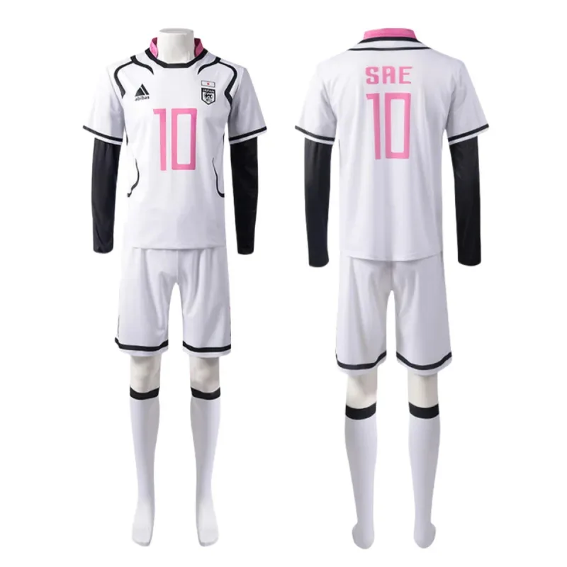 Japón Anime Blue Lock Itoshi Sae disfraces Cosplay Shidou Ryuusei Jersey Oliver Aiku camiseta de fútbol U20 uniforme de fútbol blanco