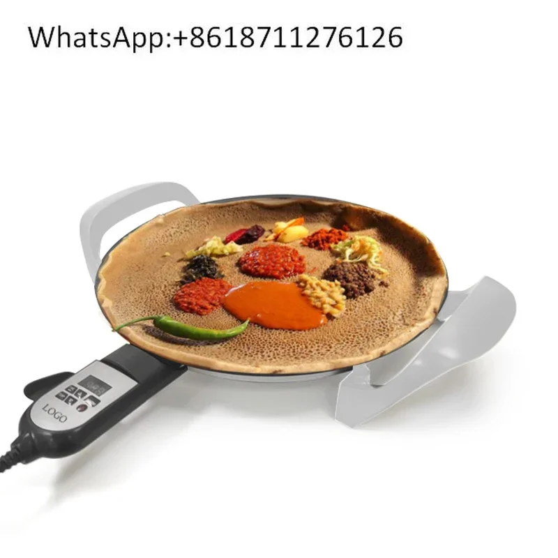 Scones machine 40cm46 grill electronic temperature control panel commercial injera stainless steel frying pan