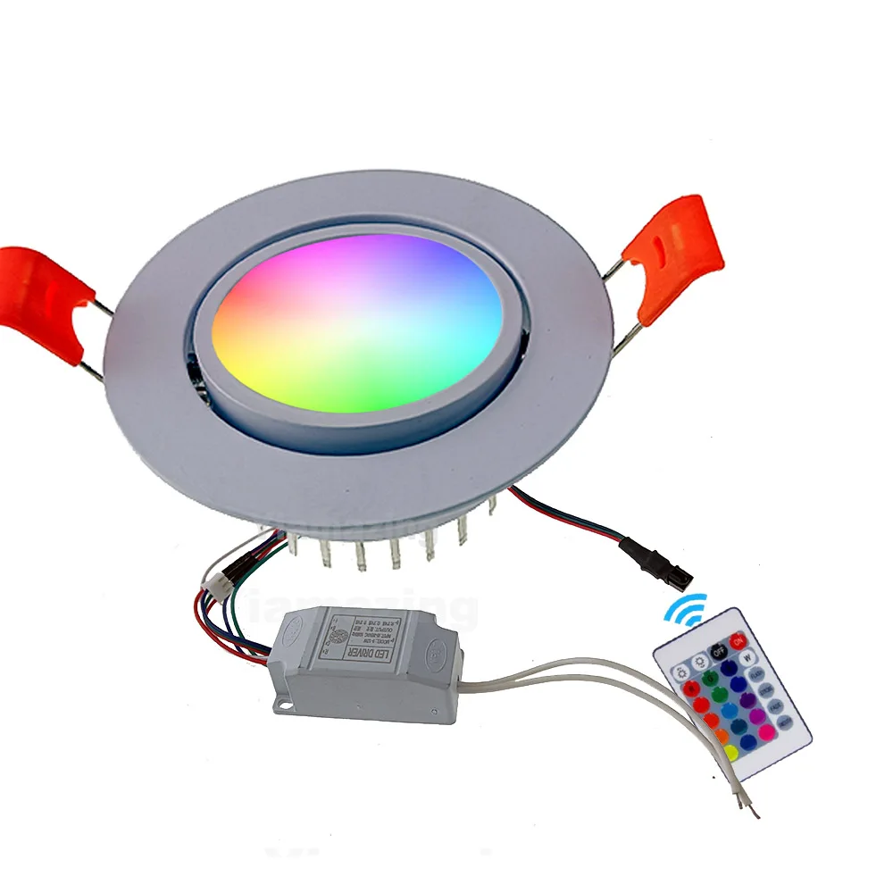 220V 110V  RGB Smart Waterproof LED Downlight IP65 6W 9W 12W 15W 18W 24W 30W Fairy Party Christmas Festoon Wedding Ceiling Lamp