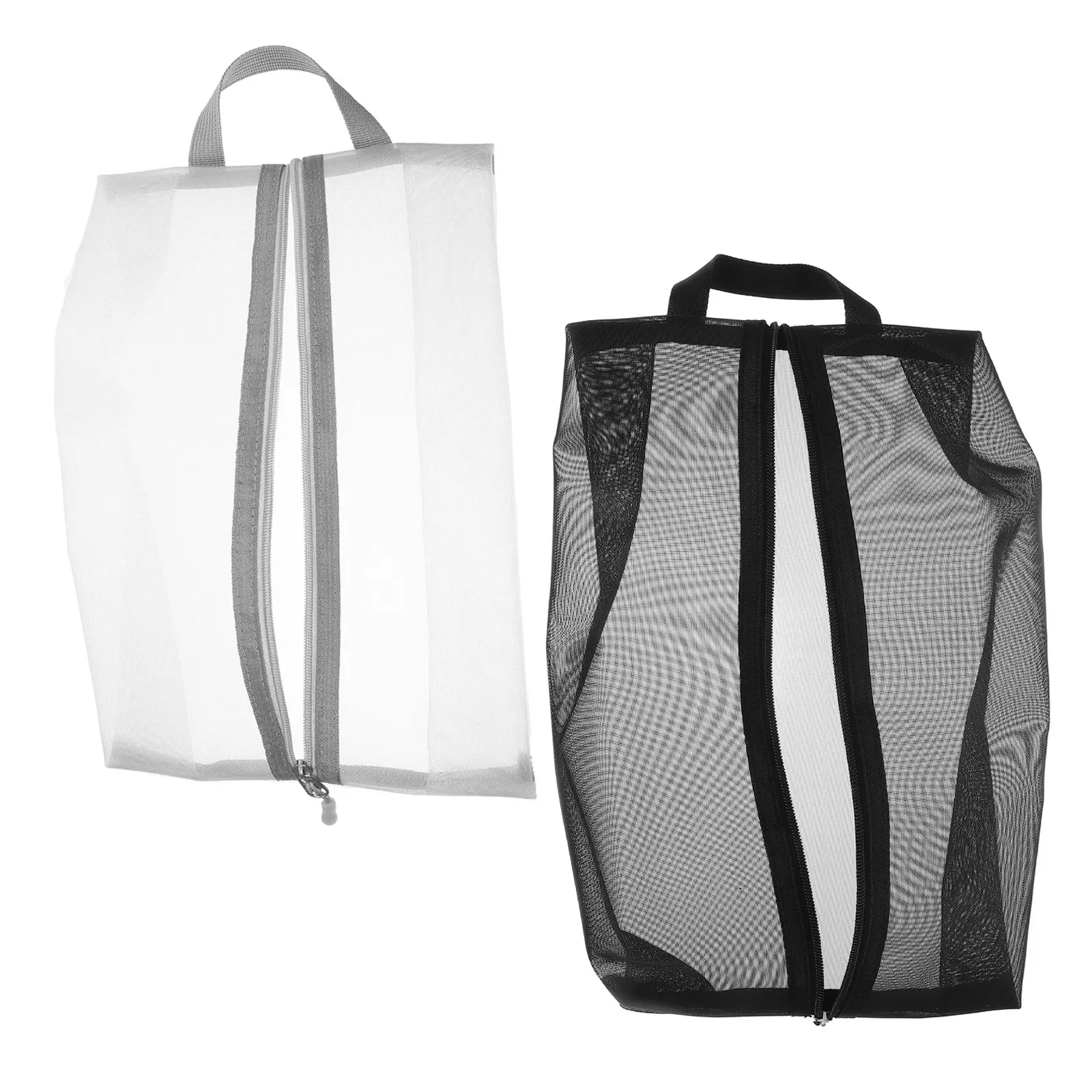 

2Pcs Travel Shoe Bags Breathable Mesh Organizer Lightweight Foldable Sneaker Pouch Suitcase Storage Zippered