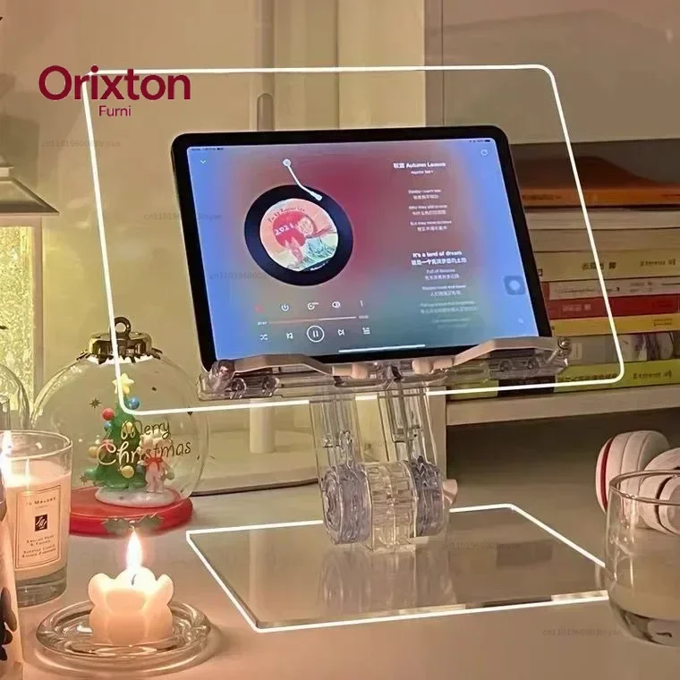 Lifted Laptop Stand Holder, Desktop Reading Rack, Ins Style Tablet Holder, Transparent Acrylic Reading Stand