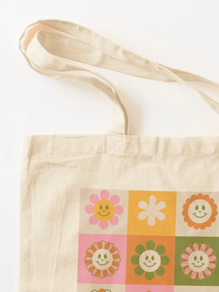 Cheery الأزهار الشيكات حمل حقيبة أكياس مخصصة حقيبة تسوق حقائب نسائية حقيبة تسوق محمولة