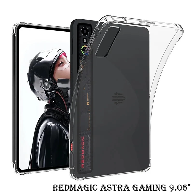 

Тонкий противоударный чехол для подушек безопасности New 2025 ZTE Nubia RedMagic Astra Gaming Tablet 3 Pro Case 9,06 дюйма, прозрачная защитная задняя крышка из ТПУ