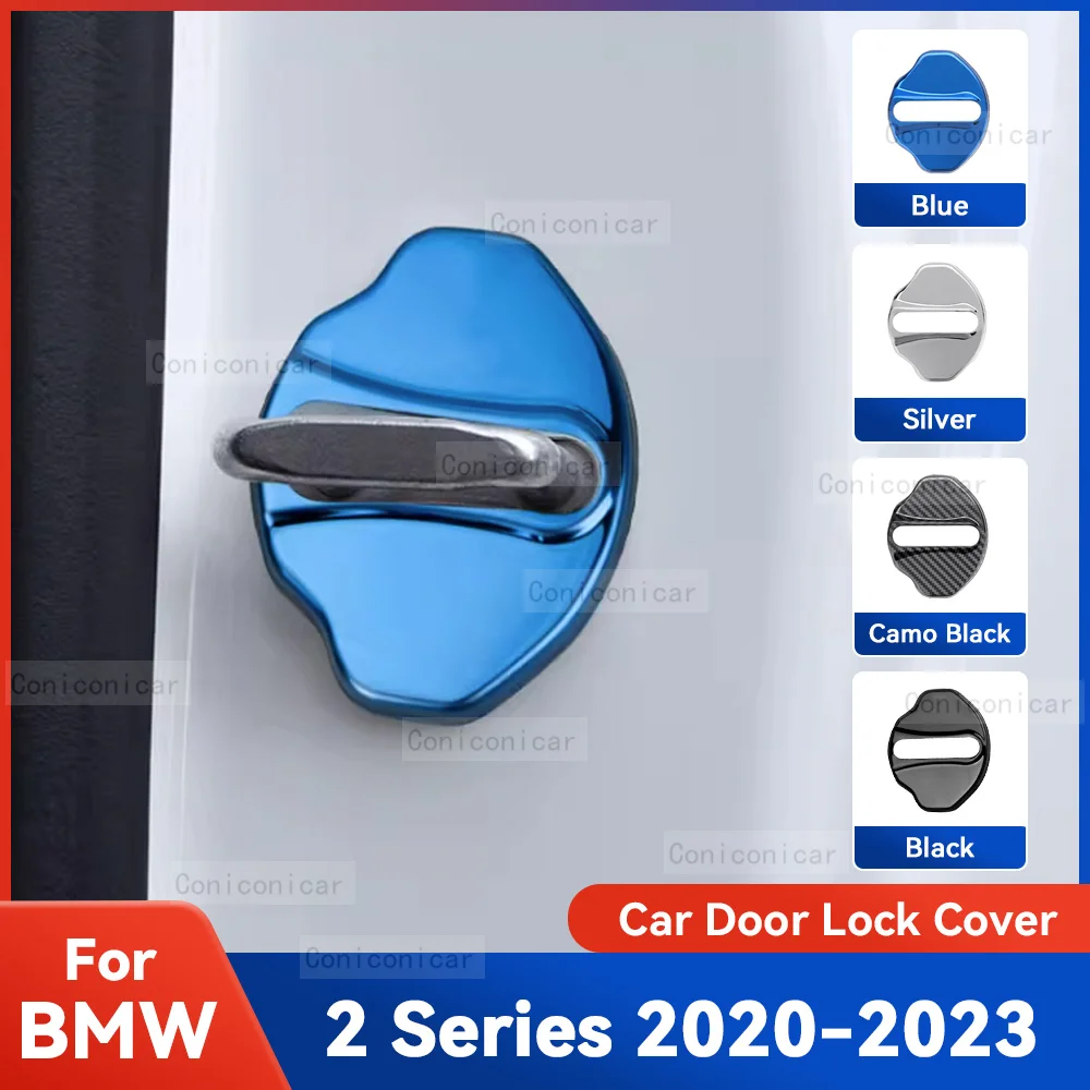 

Auto Car Door Lock Protect Cover Emblems Case Stainless Steel Decoration For BMW 2 SERIES F44 2020-2023 Protection Accessories