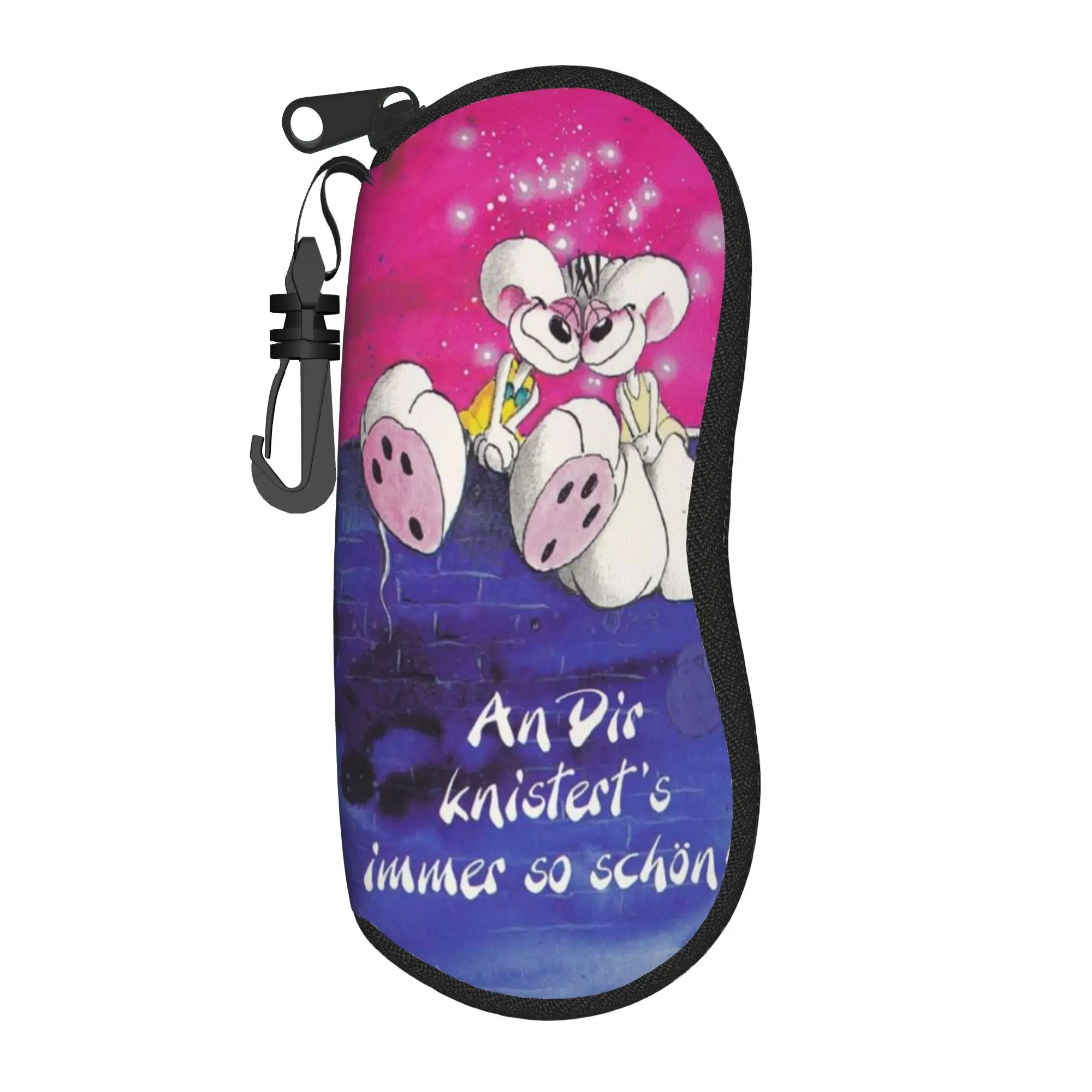Diddl mouse Glasses Case Unisex Convenient Zipper  Glasses Storage Box Ultra Sunglasses Box