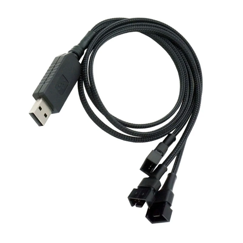 HX6A Flexible USB 5V to 4Pin 12V Computer Fan Power Cable USB 5V To 4Pin 12V