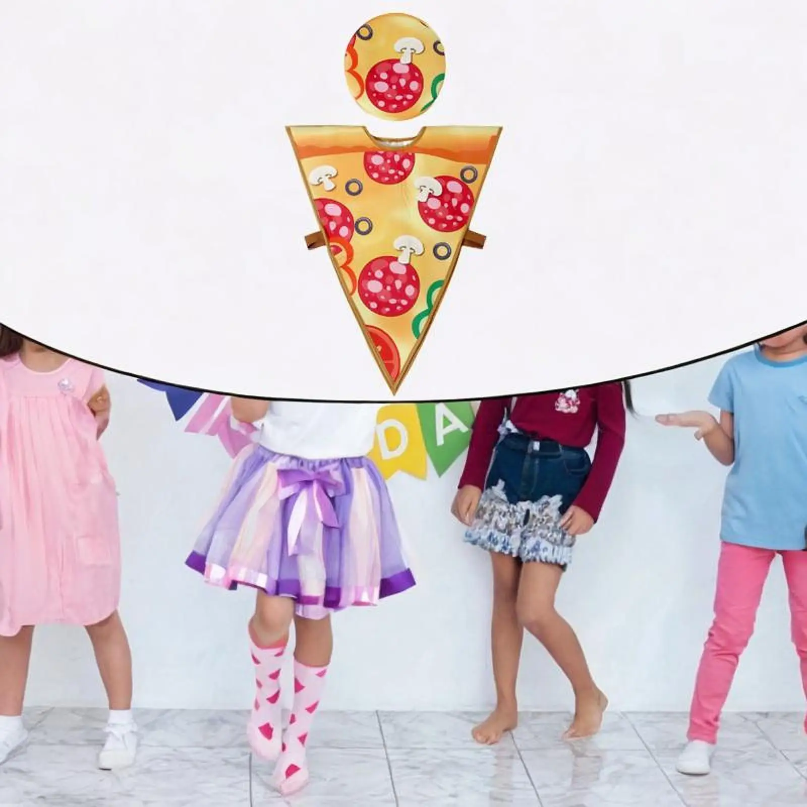 

2Pcs Kids Pizza Slice Outfit Set Cosplay Accessories for Halloween