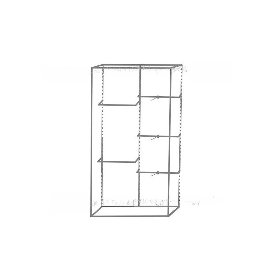 

Adjustable clothing front hanging side hanging floor hanger liftable display cabinet