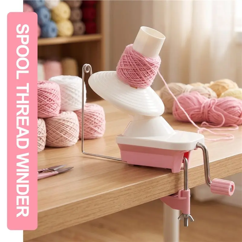 J1UL1N Yarn Ball Winder Manual Effortless Yarn Spinner Portable Yarn Ball Roller Spinner For Crocheting Knitting Tool