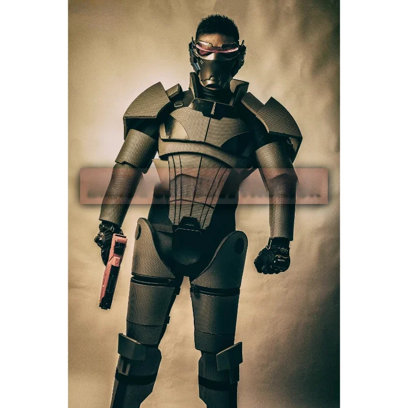 Adult futuristic technology sense, science fiction space and aerospace mecha, wandering earth luminous armor, robot clothing