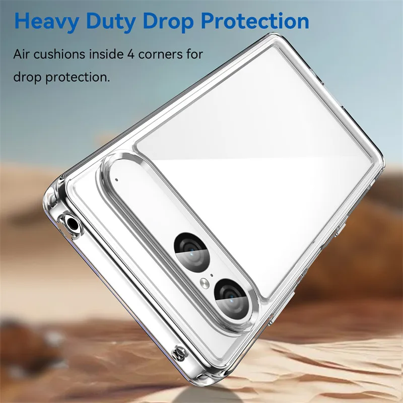 Para Sony Xperia 10 VII funda Sony Xperia 10 VII cubierta TPU borde acrílico Backplane parachoques fundas protectoras de teléfono para Sony 10 VII