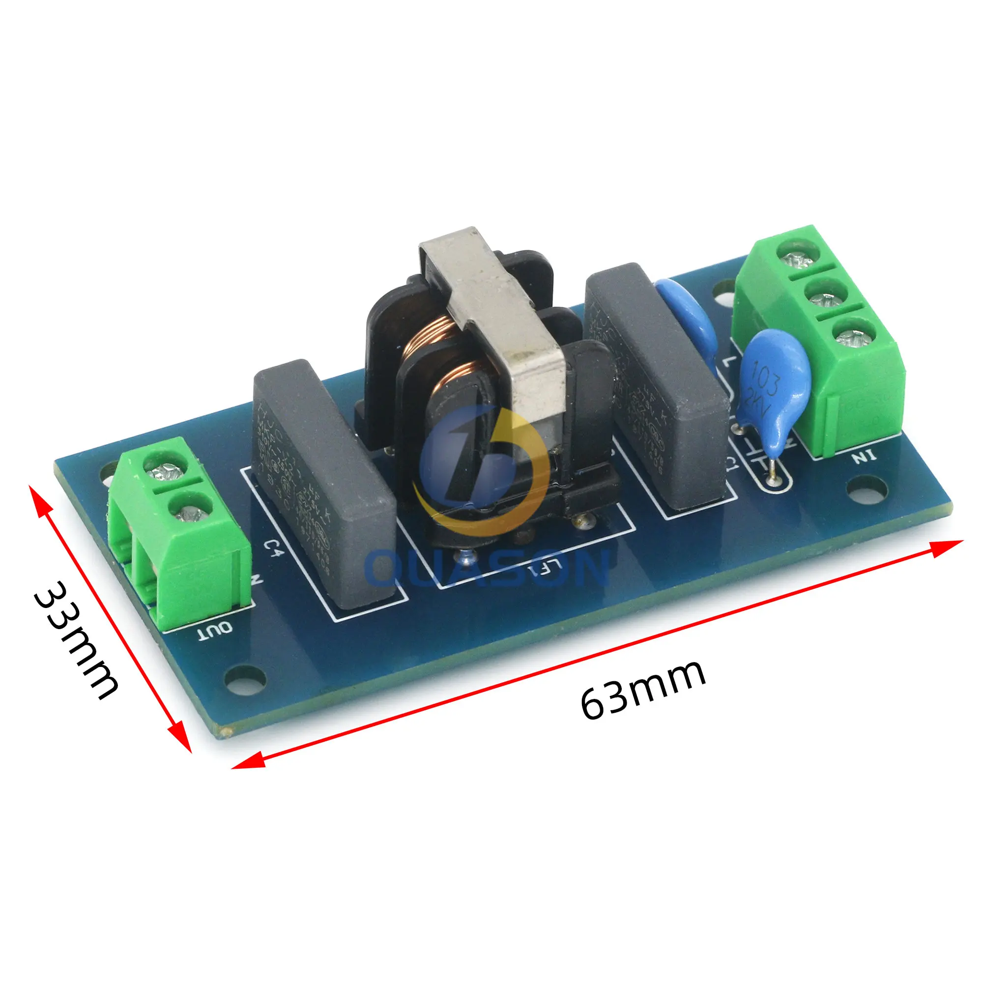 EMI Filter Sound Booster Filter Socket 220V 2A EMI Filter Module Power Board