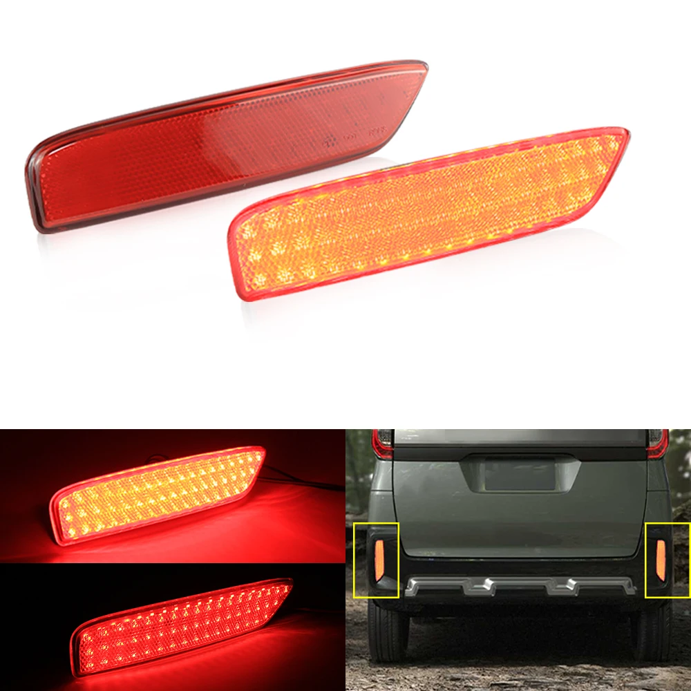 

2×for Mitsubishi Delica Mini MPV LED Rear Bumper Brake Lamps Reflector Taillight Reversing Turn Signal Fog Lights Car Assembly