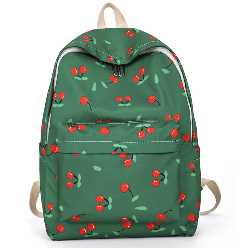 Casual Floral pano escola sacos para mulheres, mochila de nylon impermeável, grande capacidade, livros, papelaria organizador, estudantes