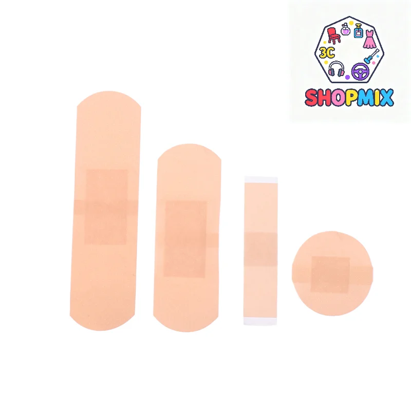 50/100 Uds tiritas impermeables primeros auxilios médico antibacterias yeso para heridas 4 tamaños kits de emergencia para viajes en casa