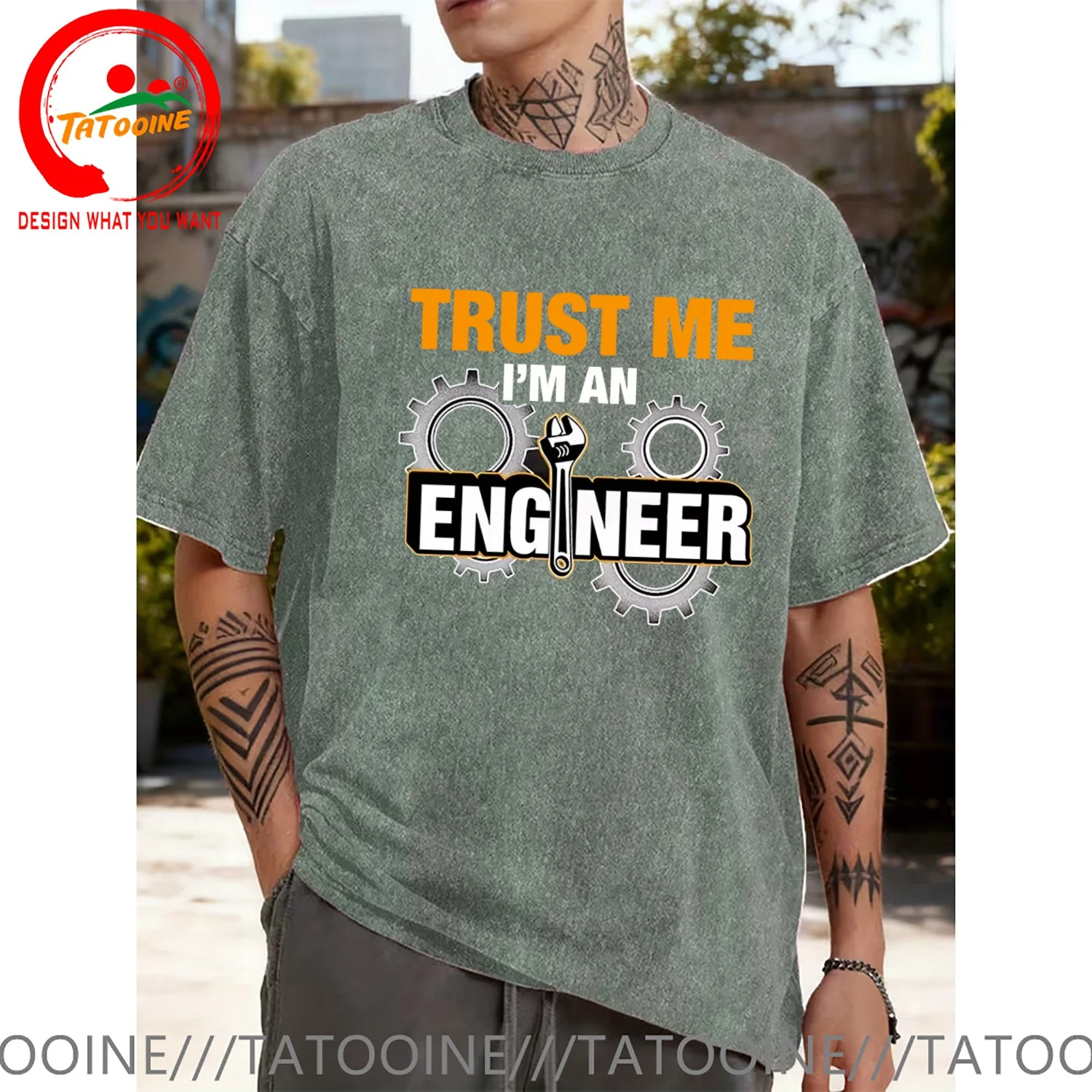 Funny Design Trust Me I'm A Engineer  Shirt Men Fashion Trendy Casual Clothing Stylish Tops Tee Shirt Leisure Tshirt Men's