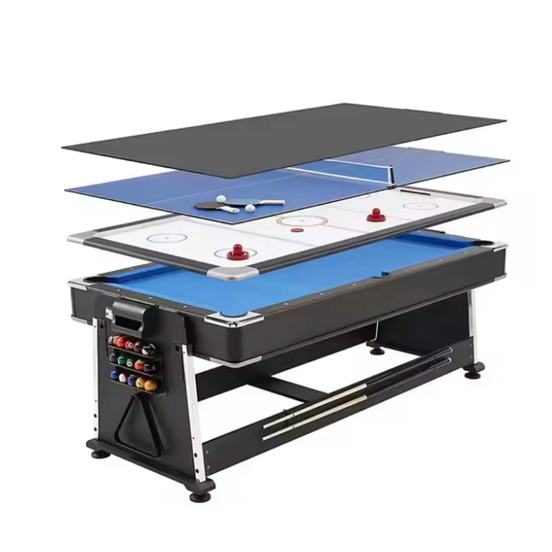 Cheap  4 in 1 Multi Game Billiard     Indoor Sports 6ft with Pool / PingPong / Air Hockey / Dining Top