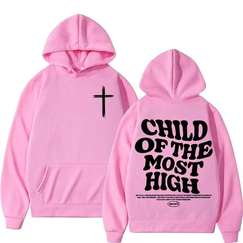 Aesthetic Bible Verse Hoodies Faith Hoodie Jesus Sweatshirt Christian Gift Casual Pullover Oversized Long Sleeve Thermal Hoodie