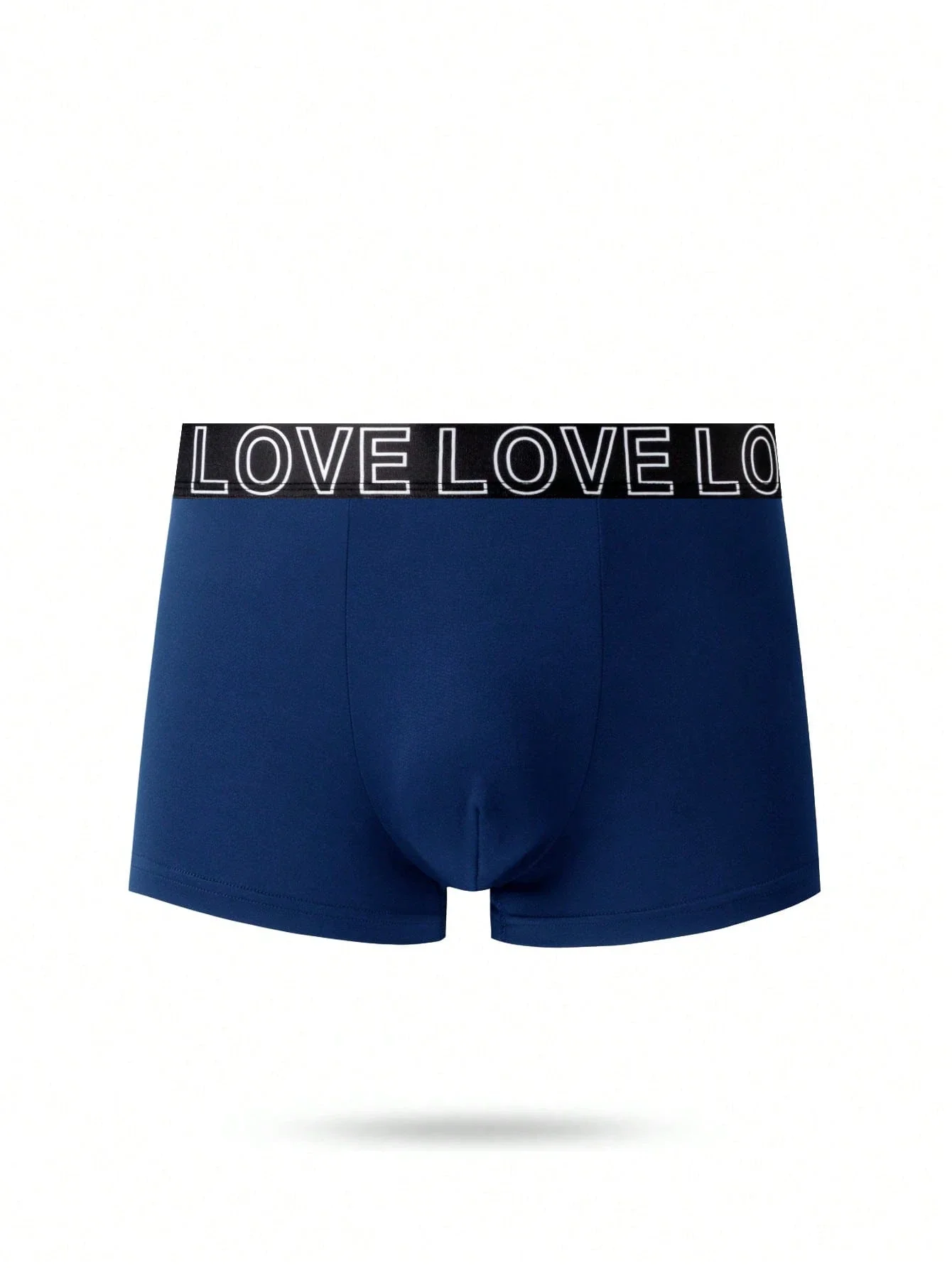 

5pcs Solid Color Lettered Waistband Mens Briefs